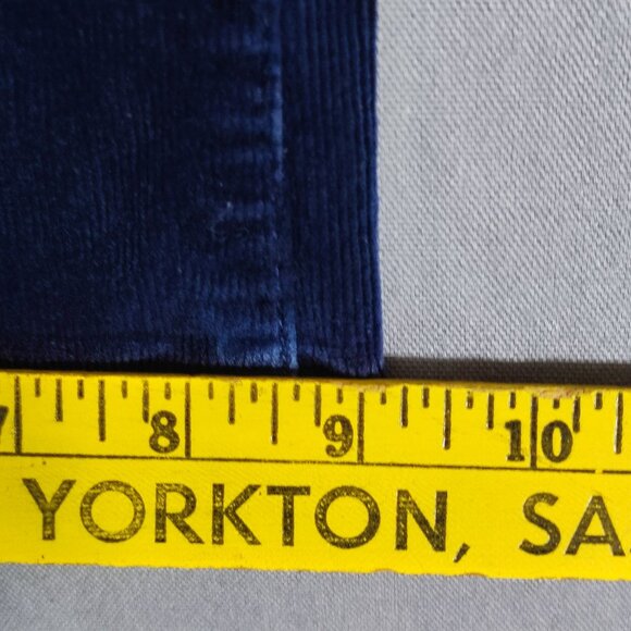 WindRiver High rise Bootcut Corduroy Pants women's size 10X30 blue patch pockets - Picture 10 of 10